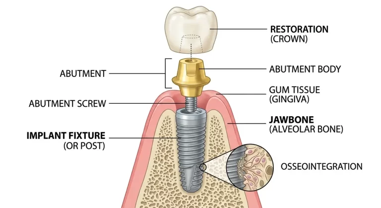 Structure of a dental implant Happy Smile T Nagar